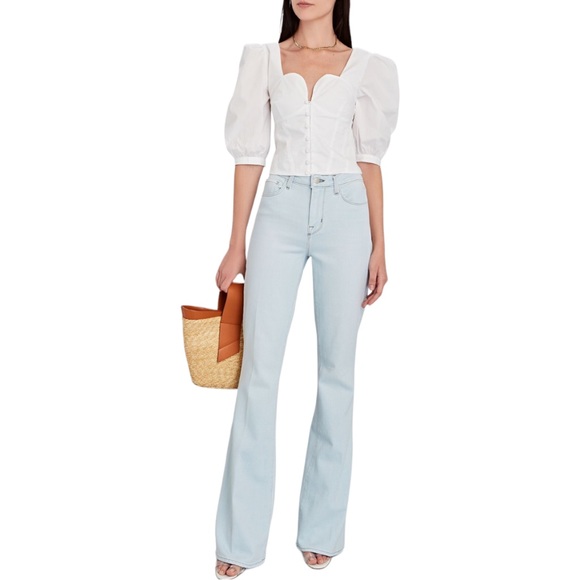 L'AGENCE Denim - L’AGENCE Bell Flared High-Rise Jeans in Bleach Down (31)